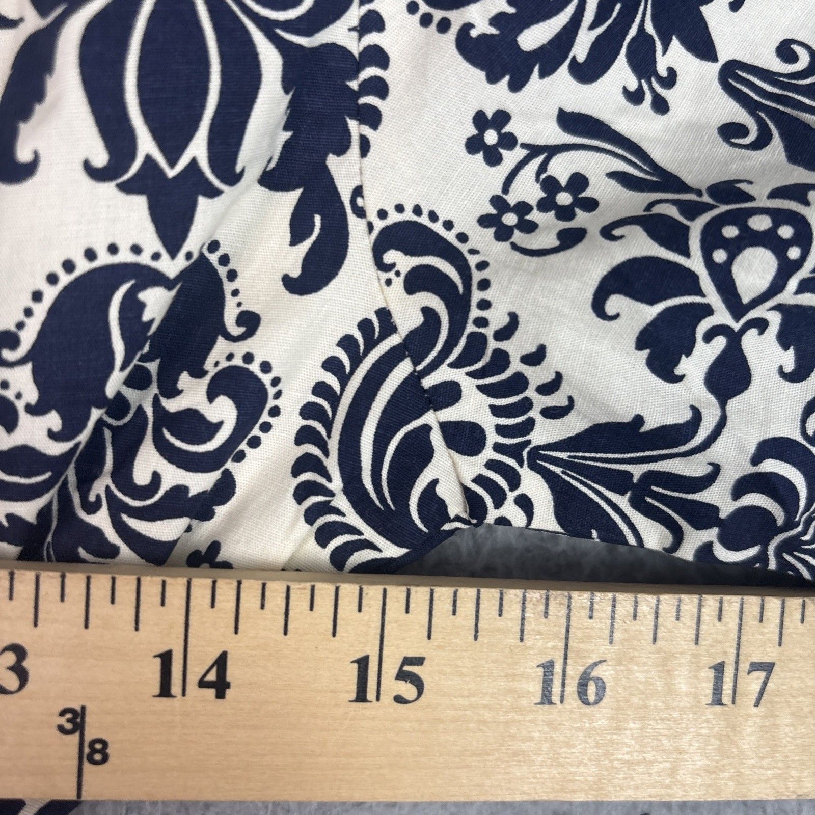 Nwt Trish Scully Constance Maxi Dress Navy Damask Size 0 Rhinestone Long Sleeve — image 7 of 8